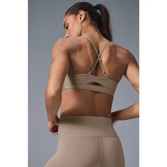 Alo Yoga Airlift Intrigue Bra Gravel Size S - Picture 6 of 8